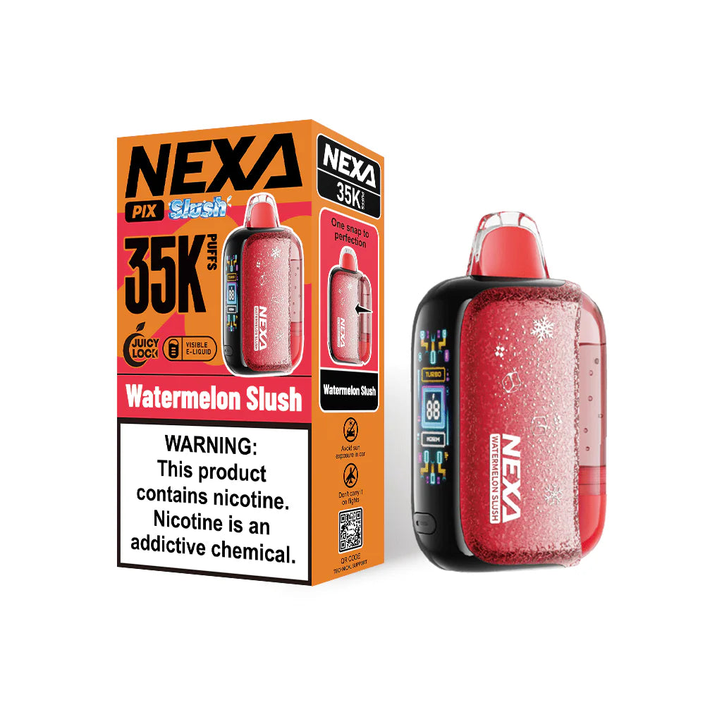 Nexa Pix Slush 35K Watermelon Slush Disposable Vape - Black Coral